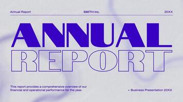 Minimalist Modern Company Annual Report Presentation template