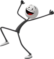 Playful and humorous stick figure showing fun and dynamic action. . png
