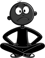 Fun stick figure in action showing a humorous and playful pose. . png