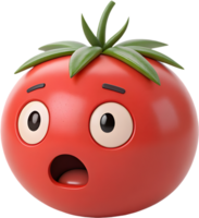 Vibrant and playful tomato emoji icon with emotional design. . png