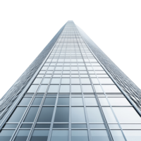 A towering skyscraper rises against a plain transparent background, showcasing its sleek glass facade and modern architecture, skyscraper, isolated transparent background png