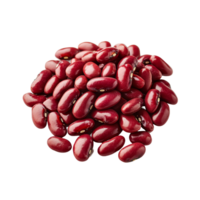 Fresh red kidney beans piled together on a clean transparent background for culinary and healthfocused purposes, Heap of red kidney beans isolated on transparent background png
