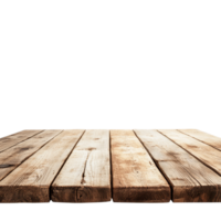 A rustic wooden table set against a clean transparent background, perfect for home decor and design ideas, Wooden table on transparent background png