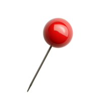 Red push pin on a clean transparent background ideal for marking important notes and organizing tasks effectively, red push pin isolated on transparent background png