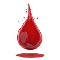 Bright red blood drop splash isolated on transparent background highlighting its vivid color and dynamic form, red blood drop splash isolated on transparent background png