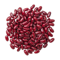 Top view of vibrant red beans on a transparent background, ideal for culinary use or healthy eating inspiration, Top view of red beans isolated on transparent background png