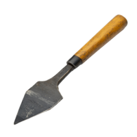 A wooden handle chisel tool isolated on a transparent background for crafting and sculpting projects, Chisel tool isolated png