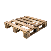 Wooden pallet on a transparent background, ideal for logistics, storage, and transport in any setting, Wooden Pallet Isolated on transparent background png