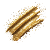Gold glitter texture spreading across a transparent canvas creating a sparkling effect for artistic designs, gold glitter shape on a transparent background png