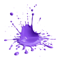 Vibrant purple paint splash isolated on a transparent background capturing dynamic motion and artistic creativity, Purple Paint Splash Isolated on transparent background png