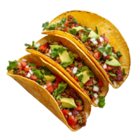 Delicious tacos filled with flavorful ingredients served on a transparent background, Delicious Tacos on transparent background png