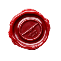 Elegant red wax seal with the word Confidential isolated on a transparent background for secure correspondence, Wax Seal with Confidential Word Isolated Stock Illustration png