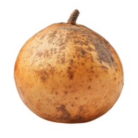 Santol fruit isolated on transparent background showcasing its unique texture and shape, Santol isolated on transparent background png