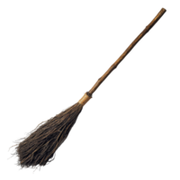 Realistic witch broom on a transparent background for Halloween decorations and themed events, Realisitc Witch broom on transparent background png