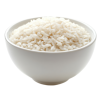 transparent bowl filled with steamed rice on a clean transparent background surrounded by empty space for emphasis, rice in a transparent bowl isolated on transparent background png