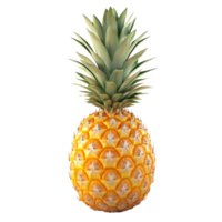 Whole fresh pineapple on a light background showcasing its natural color and texture in a simple setting, Whole fresh pineapple fruit png