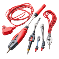 A collection of essential electrician tools for efficient wiring tasks and electrical repairs, Group of electrician tools isolated png
