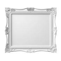 Elegant transparent blank picture frame against a light background ready for artwork display at home or gallery, transparent blank picture framerealistic horizontal picture frame png