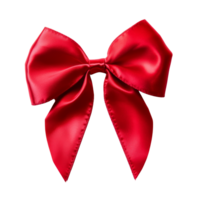 Vibrant red bow isolated on a transparent background, perfect for decorating gifts or enhancing festive occasions, Red bow isolated on transparent with copy space png