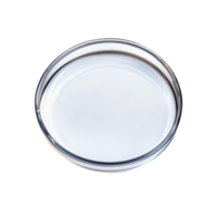 Empty petri dish isolated on a clean transparent surface for scientific analysis and experimentation, Empty petri dish isolated on transparent background flat lay png