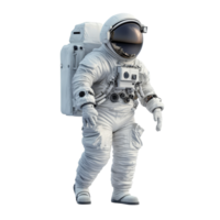 Astronaut in isolated space suit exploring a barren environment in outer space, Space Explorer Isolated Astronaut in Suit isolated on transparent background png