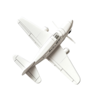 A detailed view of a model airplane on a pristine transparent background showcasing its design and features, Plane on transparent background png
