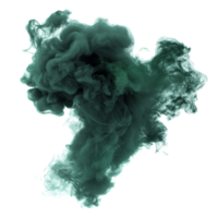 Dark green toxic smoke isolated on a transparent background, creating an unsettling and dramatic effect suitable for art or design projects, dark green toxic smoke isolated on transparent background png