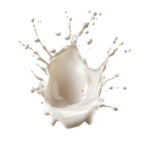 Isolated milk splash creating dynamic shapes against a clean transparent background in a bright setting, milk splash isolated on transparent background png