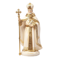 Beautiful bishop figure with intricate details, gracefully posed against a transparent background, bishop figure isolated on transparent background png