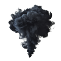 uma denso Preto nuvem ondas contra uma rígido transparente fundo criando uma impressionante visual contraste, Preto nuvem em transparente fundo png