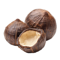 Areca nut arrangement on transparent background showcasing natural textures and forms, Areca nut on transparent background png