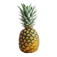 Fresh pineapple isolated on a transparent background showcasing its vibrant color and unique texture, Sliced pineapple isolated on transparent background png