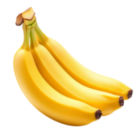 vers geel bananen geïsoleerd Aan een transparant achtergrond presentatie van hun levendig kleur en natuurlijk vorm geven aan, bananen geïsoleerd Aan transparant achtergrond png