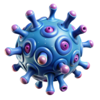 3D Render of a Virus Particle Microscopic Illustration png