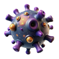 3D Render of a Virus Particle Abstract Illustration png