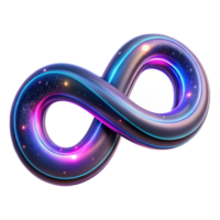 Glowing Infinity Loop Abstract 3D Render png