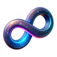 Cosmic Infinity Loop 3D Illustration Abstract Background of Glittering Nebula png