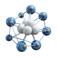 3D Illustration Molecular Structure Science Abstract Background png