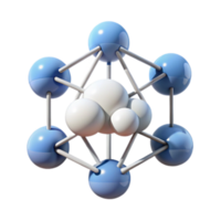 3D Illustration Cloud Network Molecular Structure Abstract Graphic png