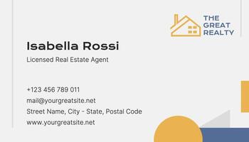 Real Estate Agent Business Card Design template