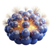 Glowing Sphere Cluster 3D Render Abstract Background Image png