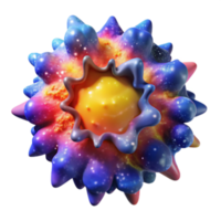 Vibrant Cosmic Blob 3D Render Abstract Background Image png
