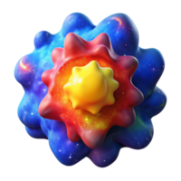 Cosmic Bloom 3D Abstract Background Image png