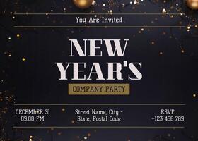 Company New Year Party Invitation template