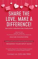 Valentine Charity Event Poster template