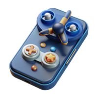 3D Render of a Game Controller with Airplane Propeller png