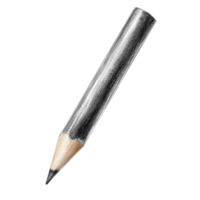 A detailed and realistic illustration of a pencil on a white background. png