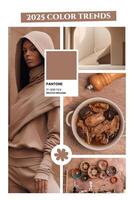 Mocha Minimalist 2025 Color Trends Moodboard template