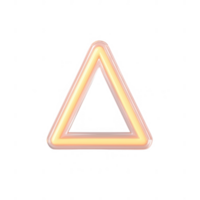 A glowing triangular shape with soft pastel colors and modern design aesthetic. png