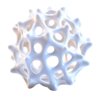 A unique, abstract white 3D structure with intricate patterns and textures. png